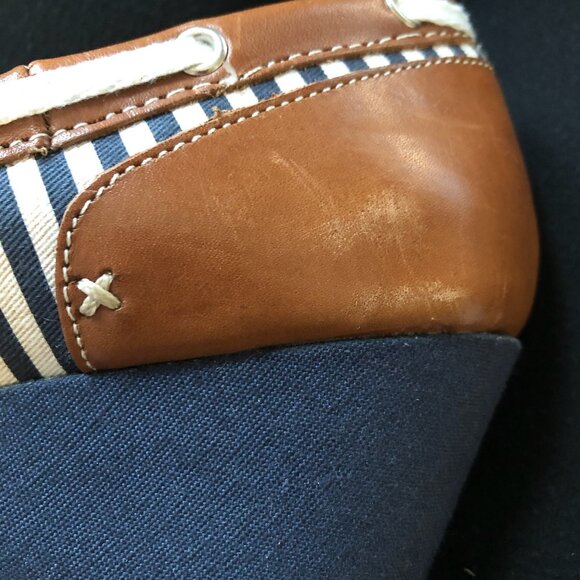 Dr. Scholl's blue and white nautical wedge espadrilles, size 8.5 - Picture 7 of 7